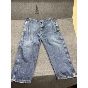 Wrangler Denim Carpenter Jeans Men’s Size 48/30 Blue Straight Leg